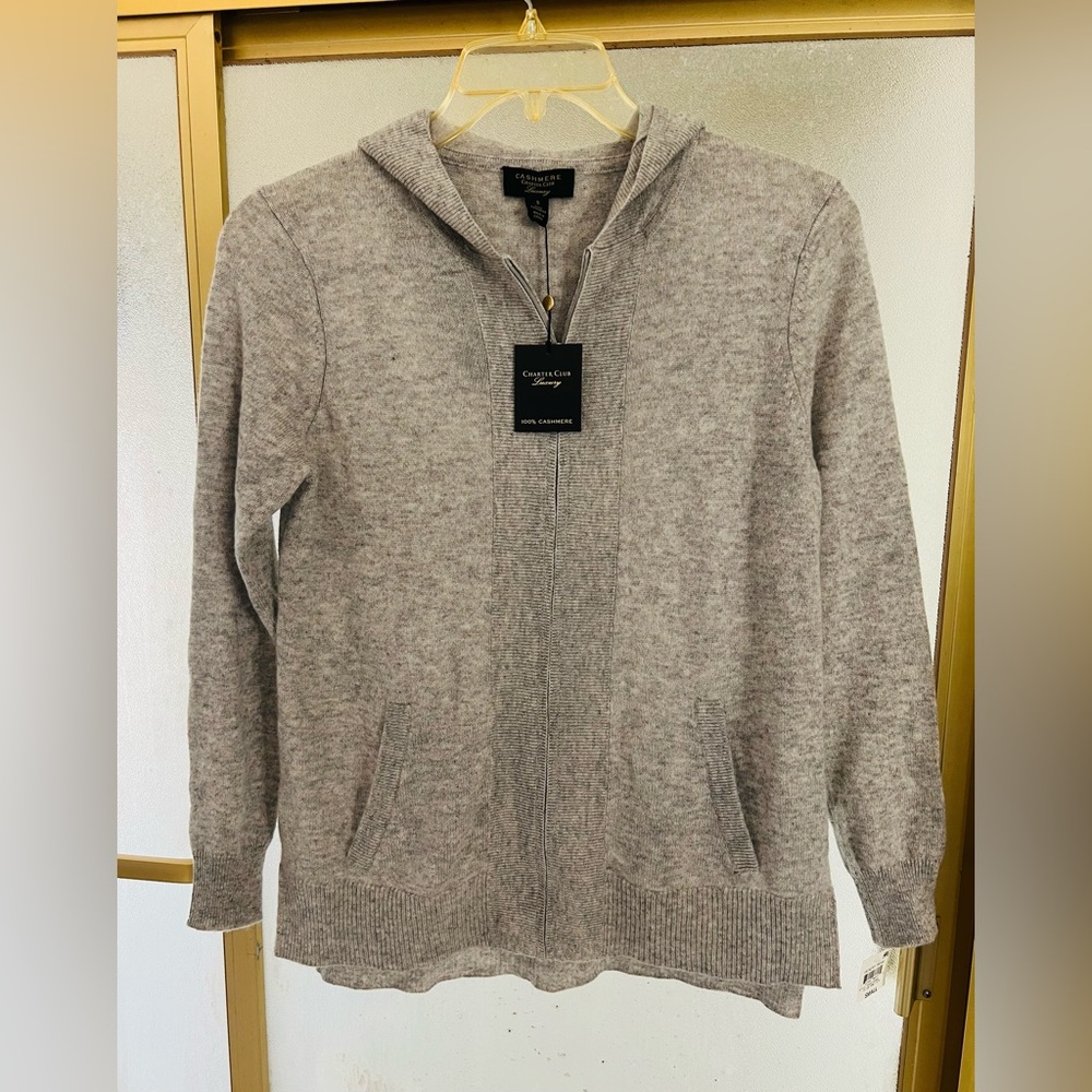 Charter Club Gray Cashmere Sweater